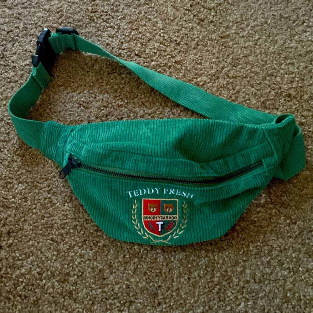 Green corduroy Teddy Fresh crossbody